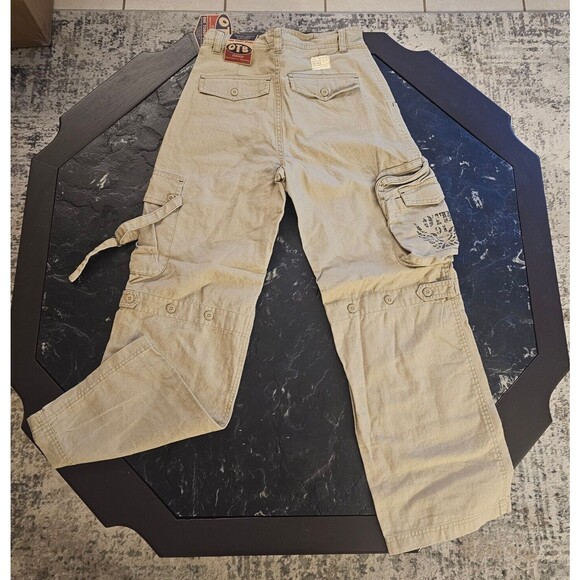OTB One Tough Brand Baggy Cargo Pants Jeans 26 Vintage Y2K Sz 14 Youth NWT New